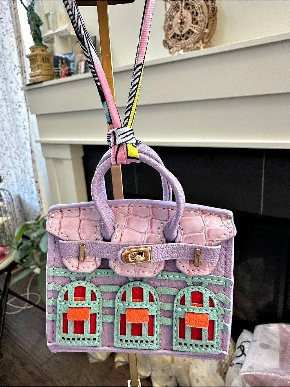 Mini Bag Charm Purple  - New